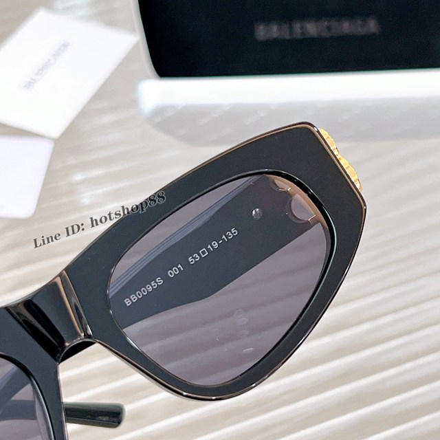 Balenciaga專櫃新款巴黎世家太陽鏡時尚男女款墨鏡 BB0095黑色 mmyj3673